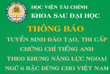 Tuyển sinh đào tạo, thi cấp chứng chỉ tiếng Anh  theo Khung năng lực ngoại ngữ 6 bậc dùng cho Việt Nam  